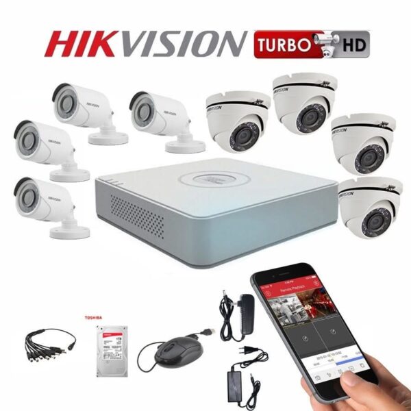 Kit 8 Camaras FHD HikVision