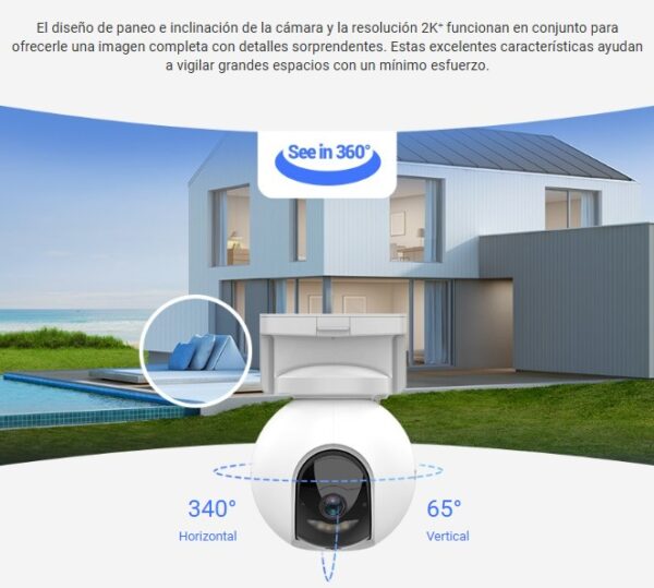 Cámaras Smart WiFi/4G Audio 2K HB8, Exterior Batería/Panel Solar - Image 2