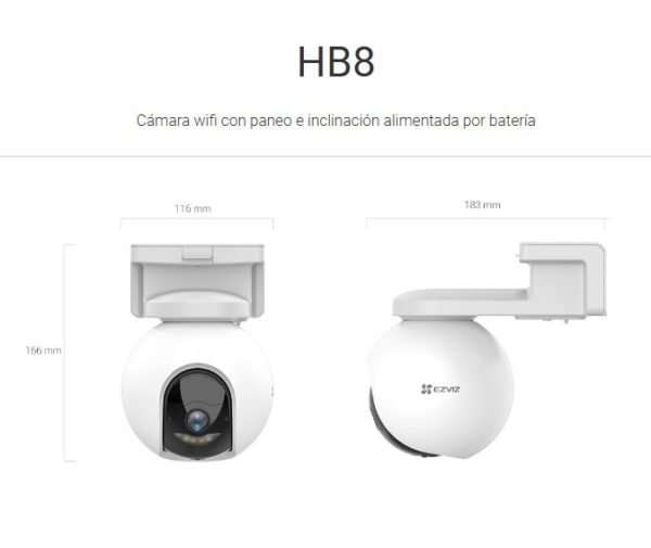Cámaras Smart WiFi/4G Audio 2K HB8, Exterior Batería/Panel Solar - Image 3