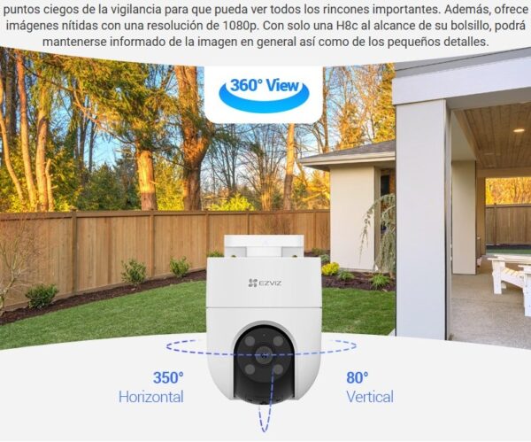 Cámara Smart WiFi Audio FHD/2K H8c/H8cPro, Exterior - Image 5