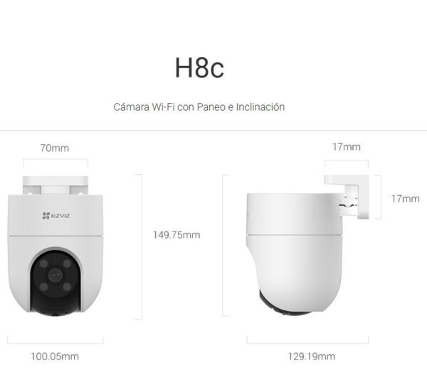Cámara Smart WiFi Audio FHD/2K H8c/H8cPro, Exterior - Image 6