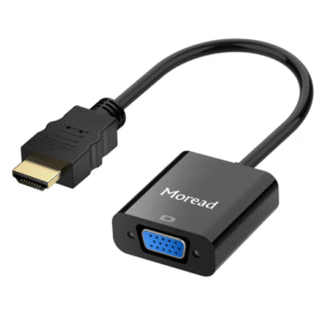 Adaptador HDMI VGA Moread Gold-Plated (Male to Female) - Black
