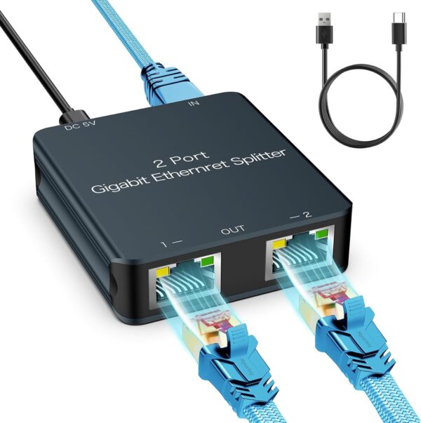 Splitter Ethernet 1 a 2 Salidas RJ45