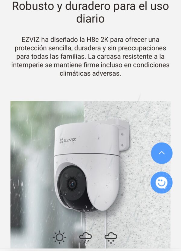 Cámara Smart WiFi Audio FHD/2K H8c/H8cPro, Exterior - Image 2