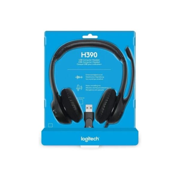AUDIFONO CON MICROFONO ESTEREO LOGITECH USB 2.0 NEGRO - Image 2