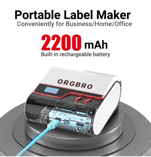 Impresora Térmica Bluetooth para etiquetas,  3'' Portable, Z3 Label Maker Machine with Tape.