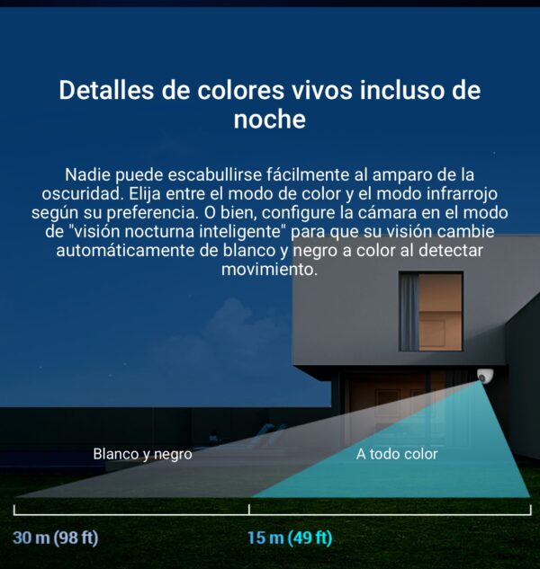 Cámara Domo H4 WiFi 2K, interior/exterior - Image 4