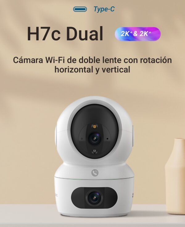 Cámara Smart H7c Dual, 360g, 2K, Interior