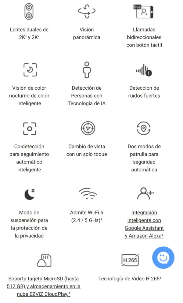 Cámara Smart H7c Dual, 360g, 2K, Interior - Image 2